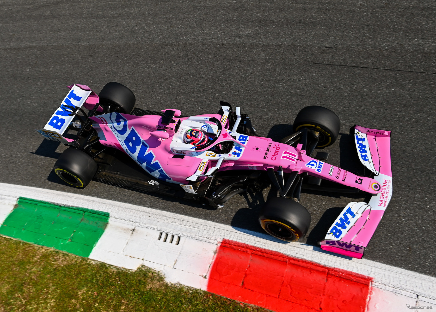 レーシングポイントの#11 セルジオ・ペレス（2020年第8戦イタリアGP）。