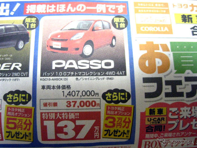 【暑中お見舞い値引き情報】コンパクトカーをお安くします