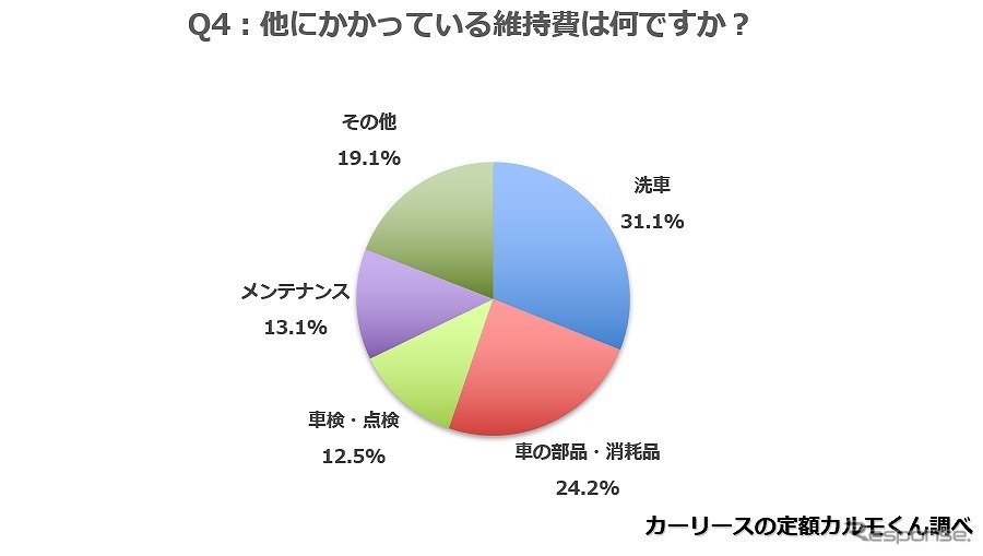 他にかかっている維持費は何ですか？