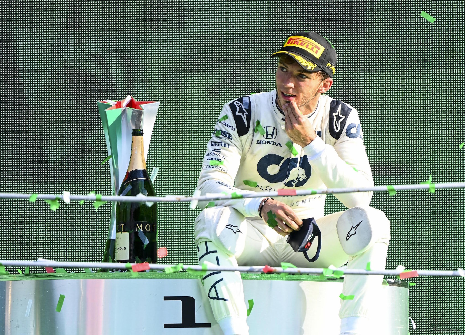 今季イタリアGPでF1初優勝を飾った#10 P.ガスリー（アルファタウリ・ホンダ）。