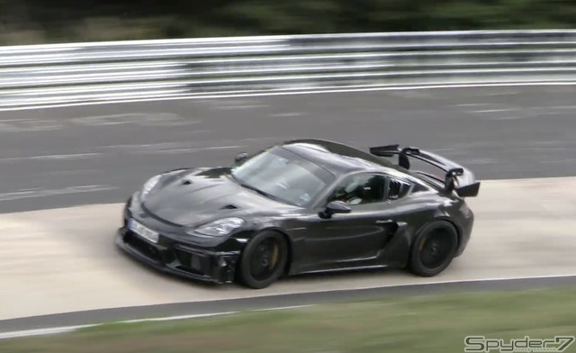 ポルシェ ケイマン GT4 RS 開発車両（動画スクリーンショット）