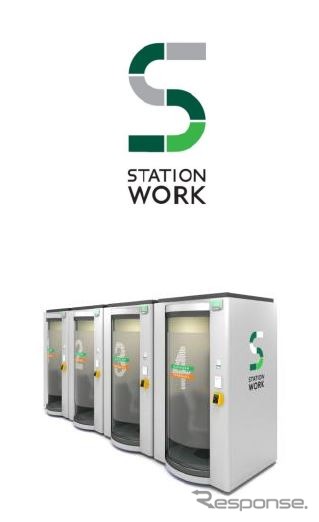 11月27日から千葉支社管内の6駅で始まる駅ナカシェアオフィス「STATION WORK」。各駅には徹底した清掃や消毒、抗菌・抗ウィルスコーティングなどの対策が施された、このような「STATION BOOTH」が設けられる。