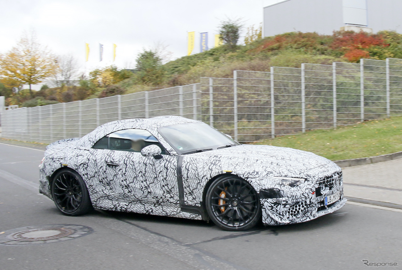 メルセデスAMG SL 次期型プロトタイプ（スクープ写真）