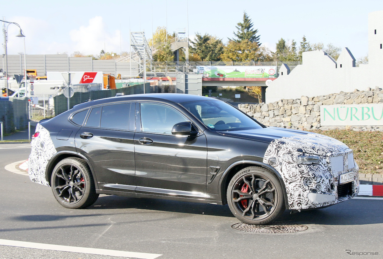 BMW X4M 改良新型プロトタイプ（スクープ写真）