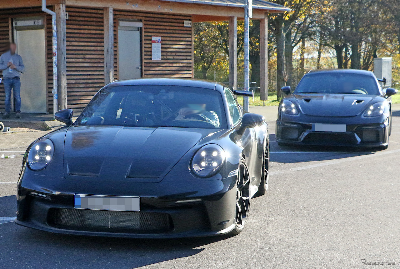 ポルシェ 911 GT3 次期型と718ケイマン GT4 RS プロトタイプ（スクープ写真）