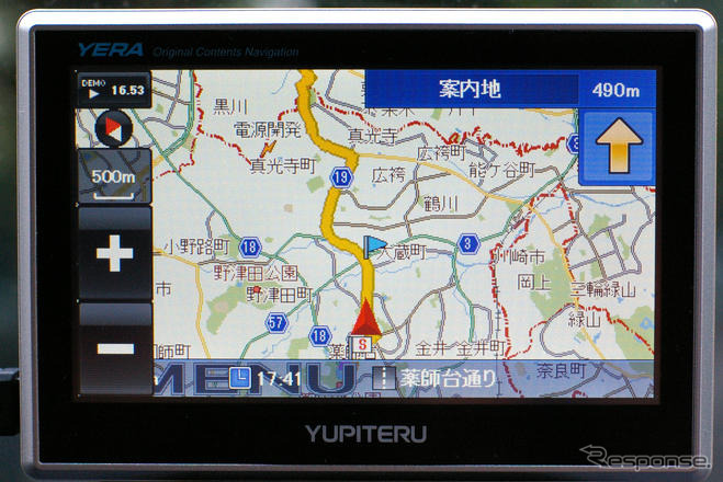 【MAPPLEnavi登場 写真蔵】ユピテルYERA YPL430si…薄型軽量・レーダー機能付のPND