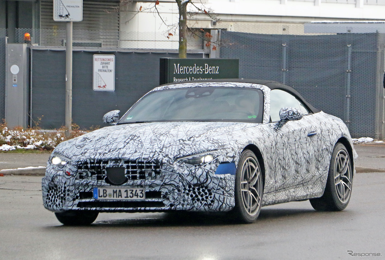 メルセデスAMG SL 次期型プロトタイプ（スクープ写真）