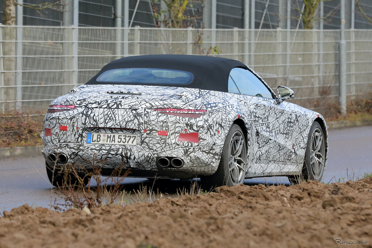 メルセデスAMG SL 次期型プロトタイプ（スクープ写真）