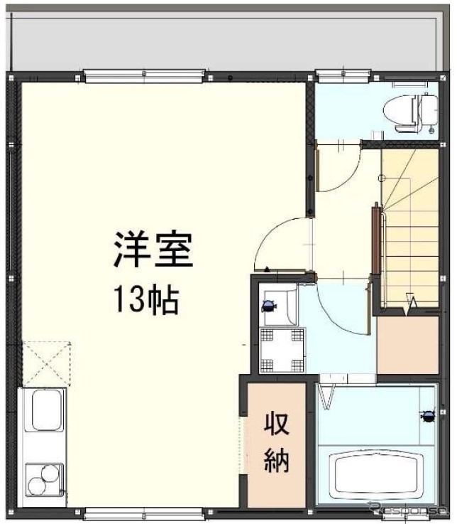 間取りイメージ（1階2台止めタイプ）2階