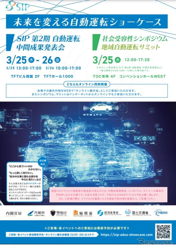 自動運転に関する社会受容性シンポジウム開催ポスター