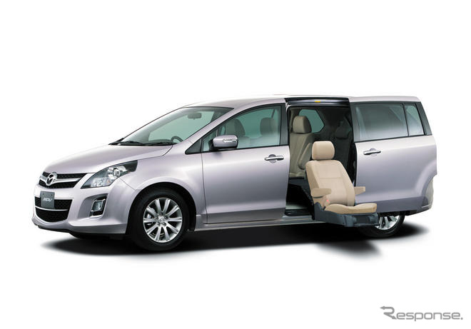 【福祉機器展08】マツダ、ビアンテ のオートステップ車を出品