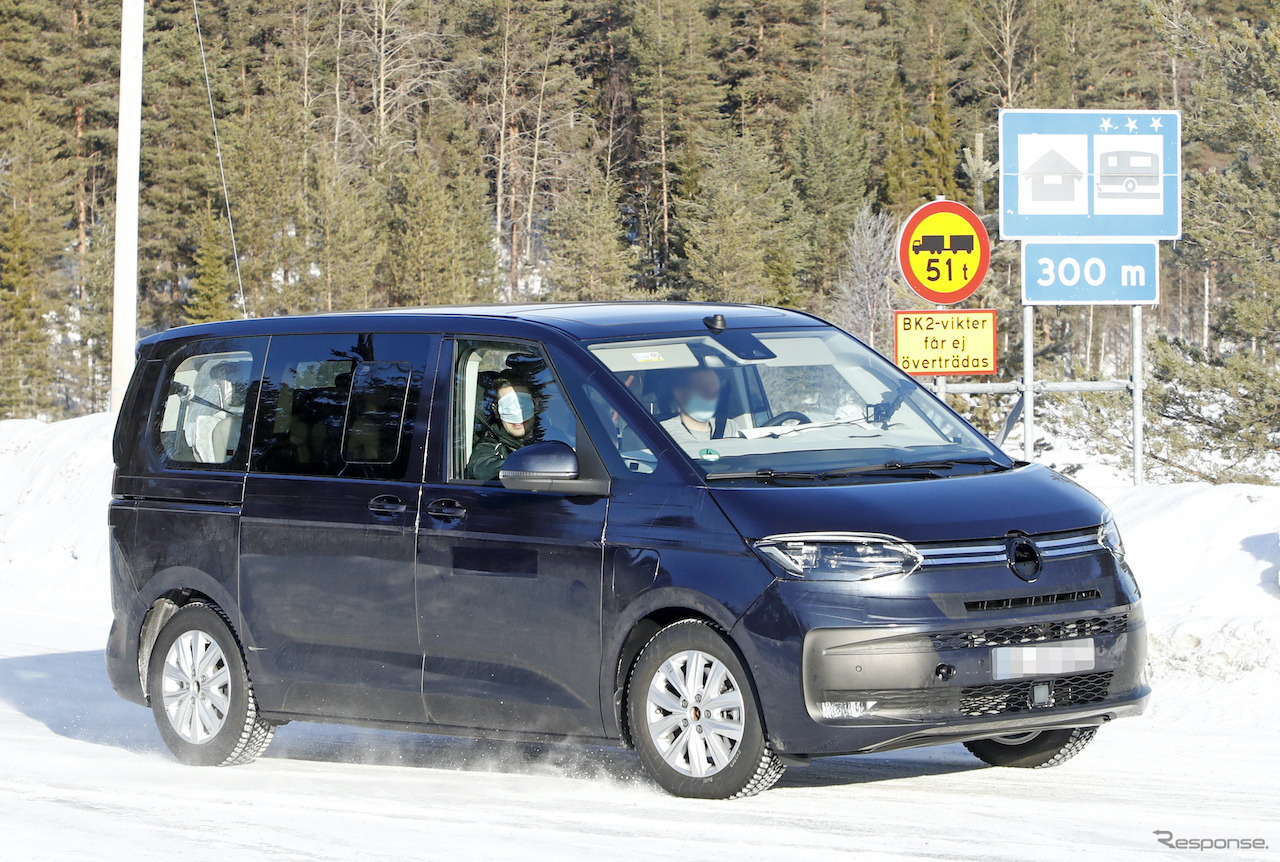 VW T7 プロトタイプ（スクープ写真）