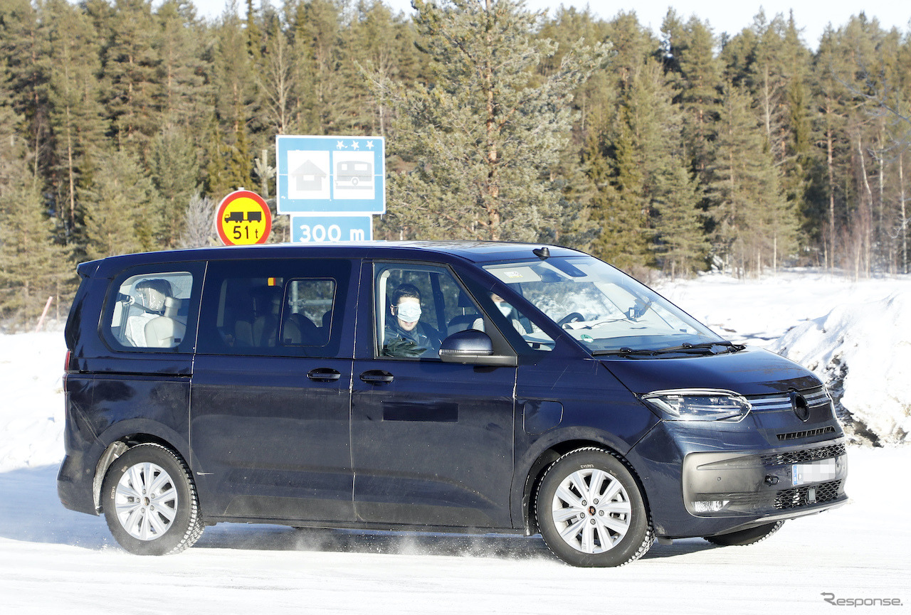 VW T7 プロトタイプ（スクープ写真）