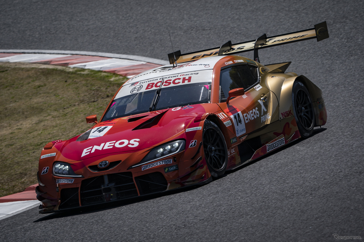GT500クラス予選2位の#14 ENEOS X PRIME GR Supra（大嶋和也／山下健太）