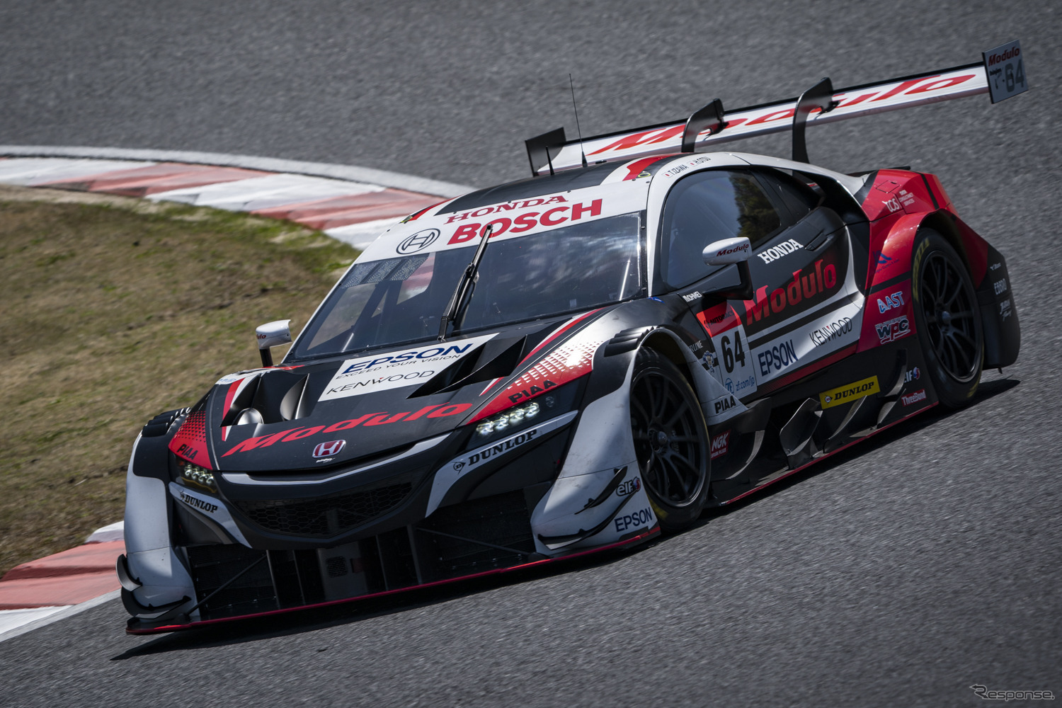 GT500クラスNSX勢予選トップ（6位）の#64 Modulo NSX-GT（伊沢拓也／大津弘樹）