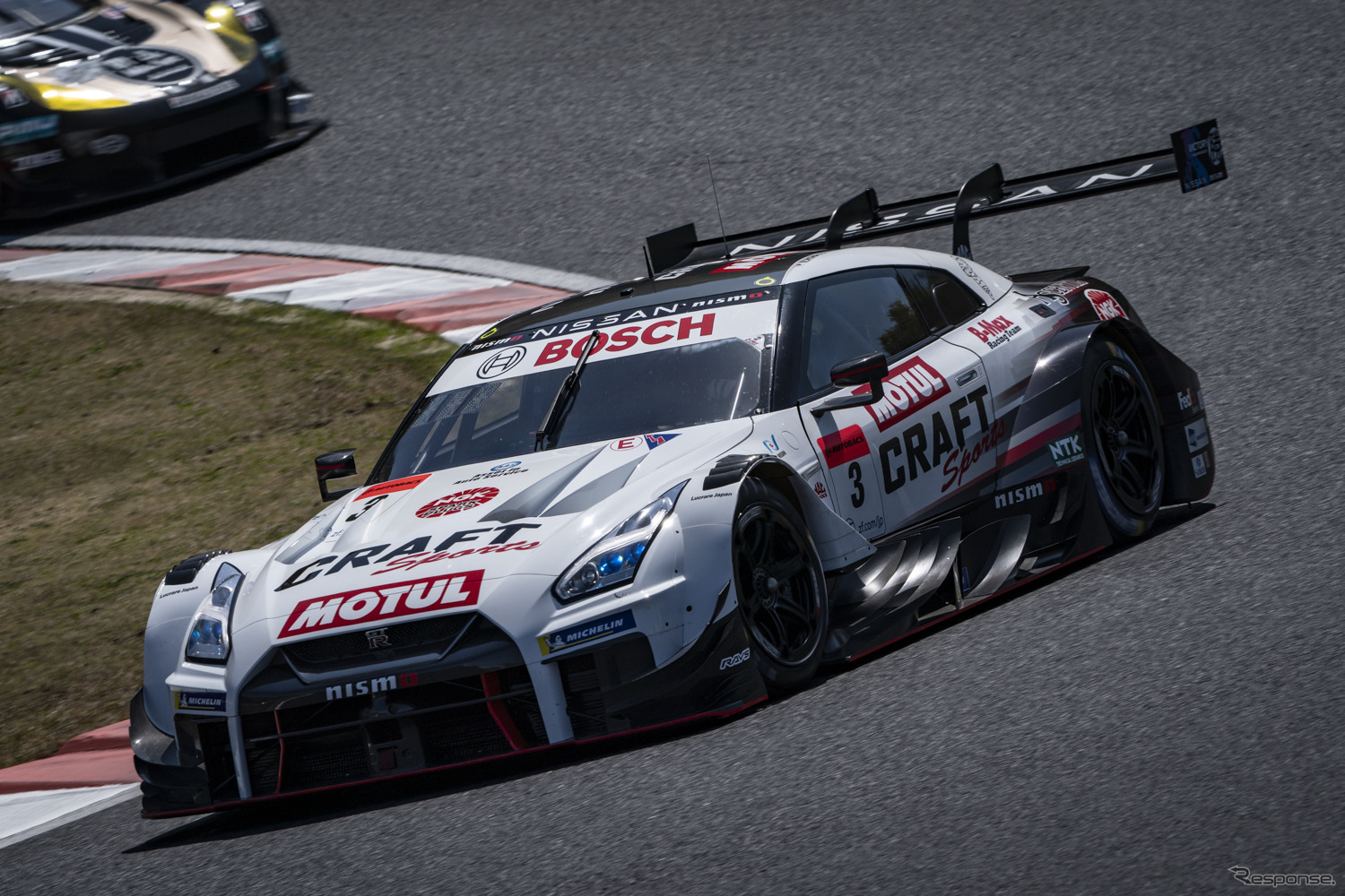 GT500クラスGT-R勢予選トップ（10位）の#3 CRAFTSPORTS MOTUL GT-R（平手晃平／千代勝正）