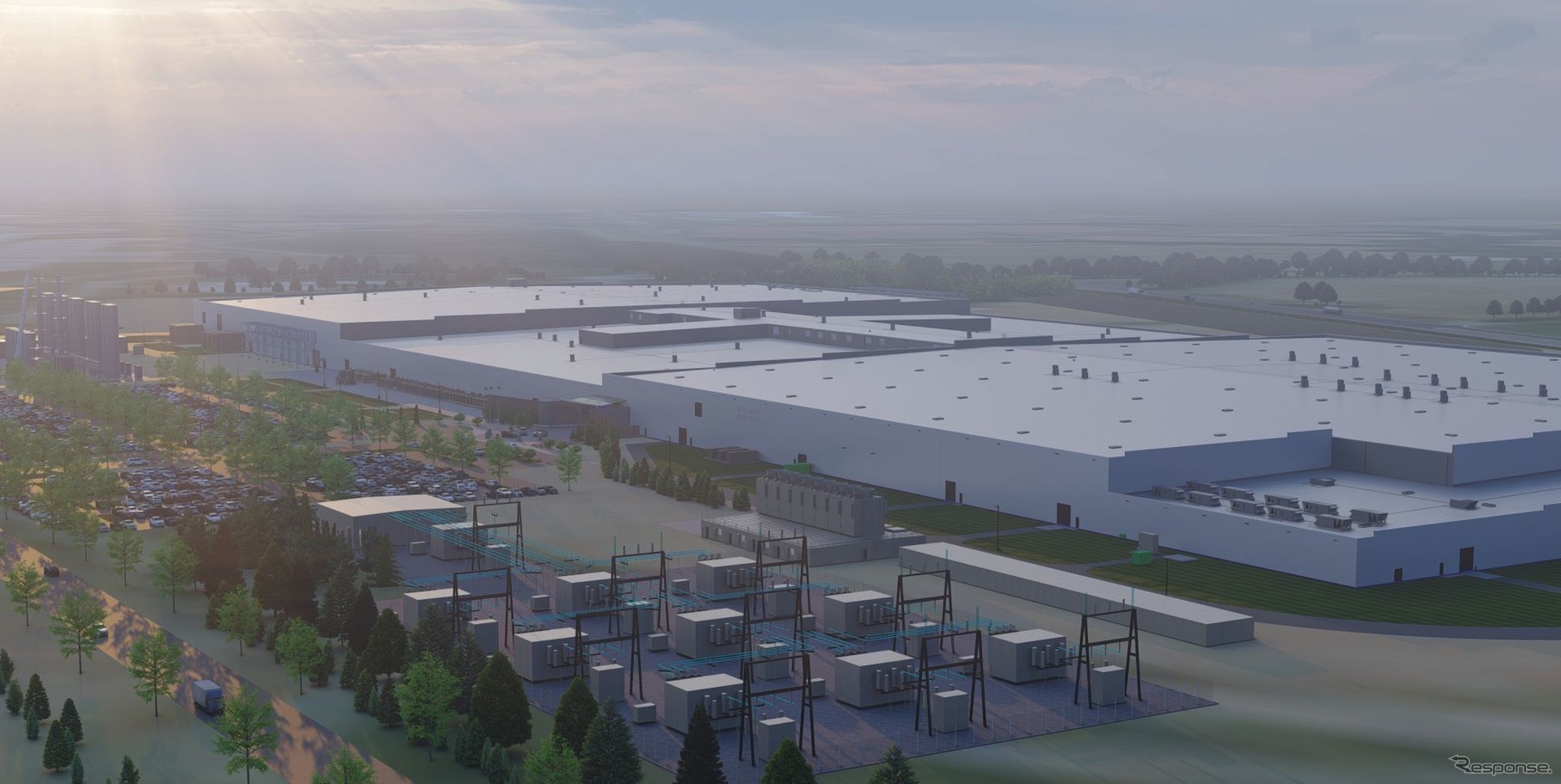 GMが建設するEV向けバッテリーの新工場の完成予想イメージ