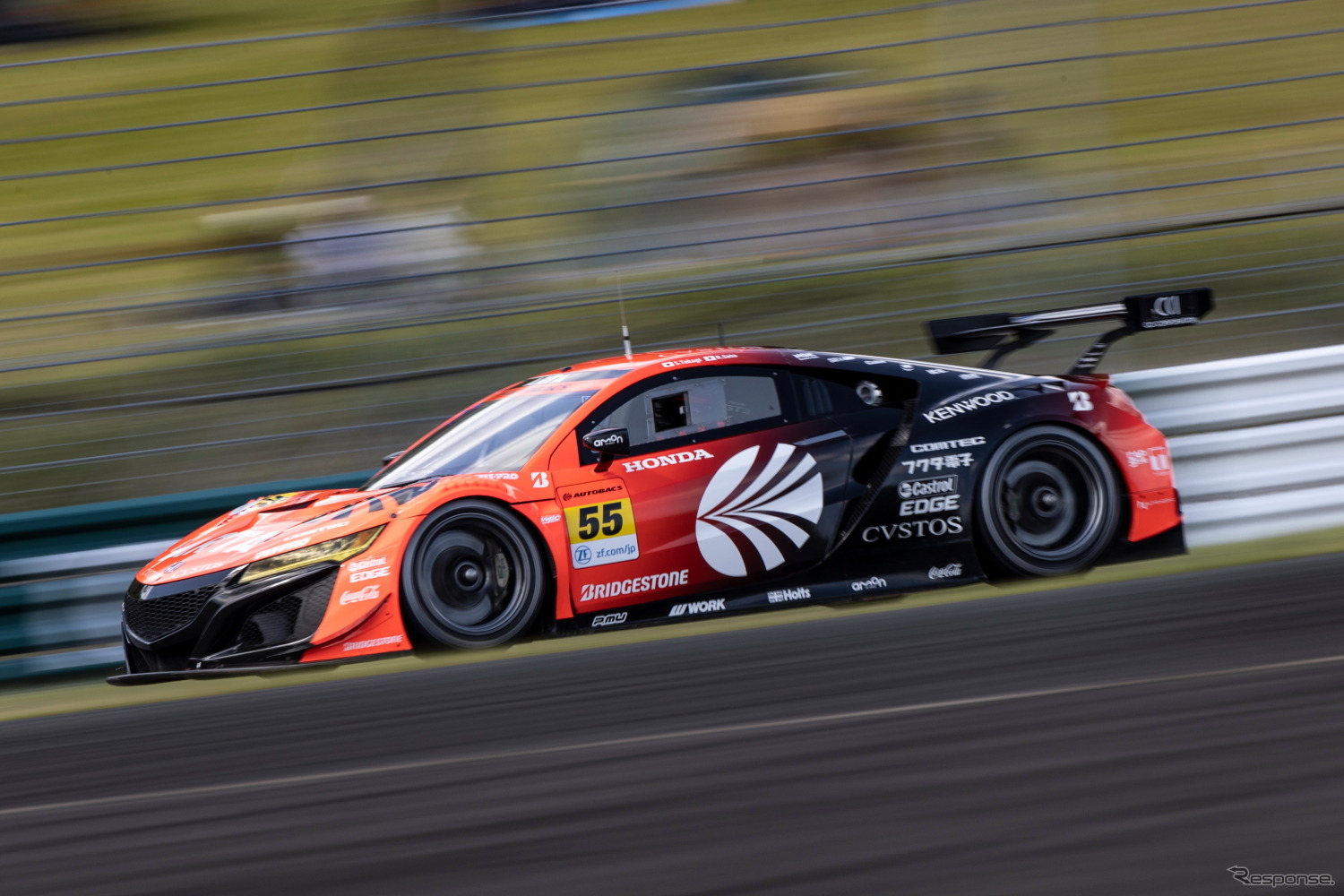 GT300クラス予選2位の#55 ARTA NSX GT3（高木真一／佐藤蓮）