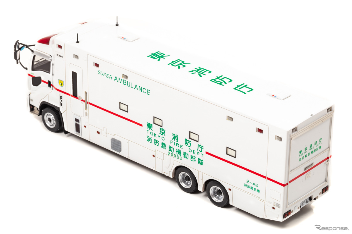 いすゞ ギガ 2018 東京消防庁消防救助機動部隊特殊救急車 スーパーアンビュランス（1/43スケール）