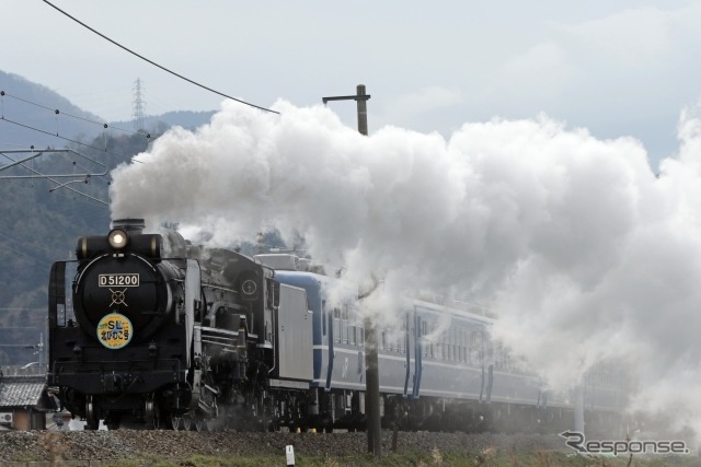 北陸本線の『SL北びわこ号』。結果的に2019年秋の運行が最後となった。