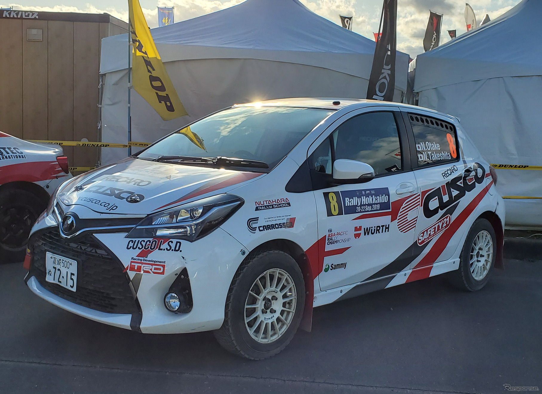 クスコレーシングとヌタハララリースクールのコラボでAPRCに参戦したヴィッツR1