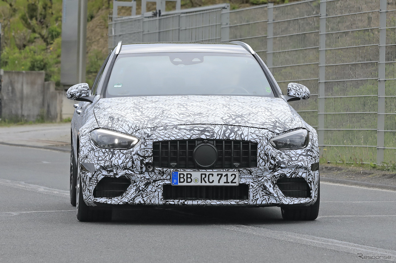 メルセデス AMG C63ステーションワゴン　新型プロトタイプ（スクープ写真）