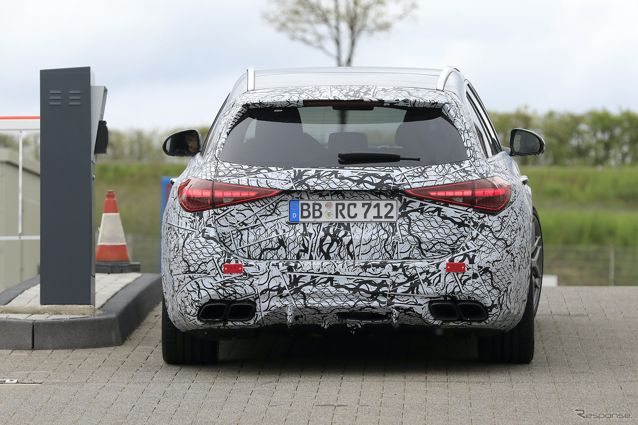 メルセデス AMG C63ステーションワゴン　新型プロトタイプ（スクープ写真）