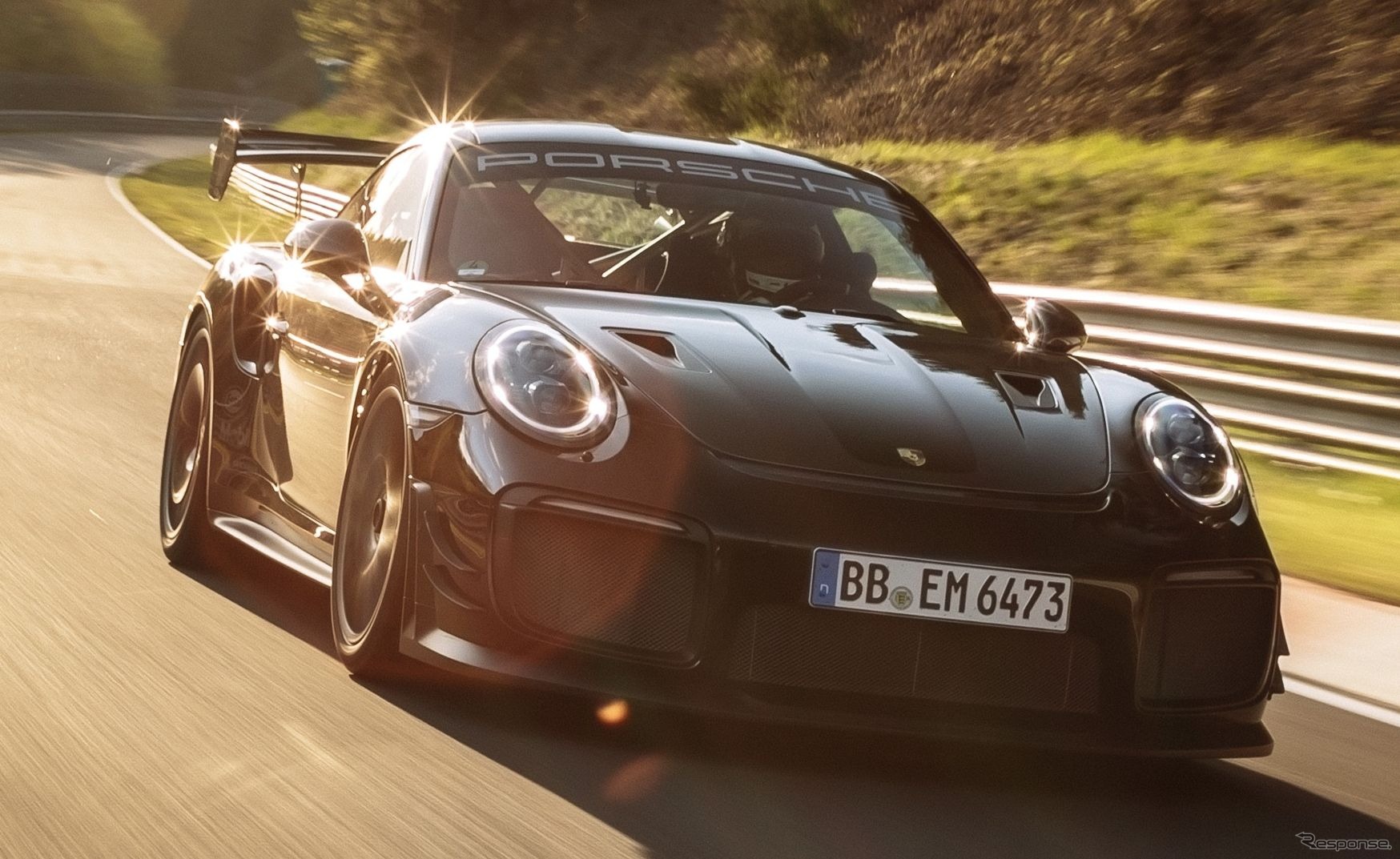 ポルシェ911 GT2 RS のニュルブルクリンク北コースのタイムアタック