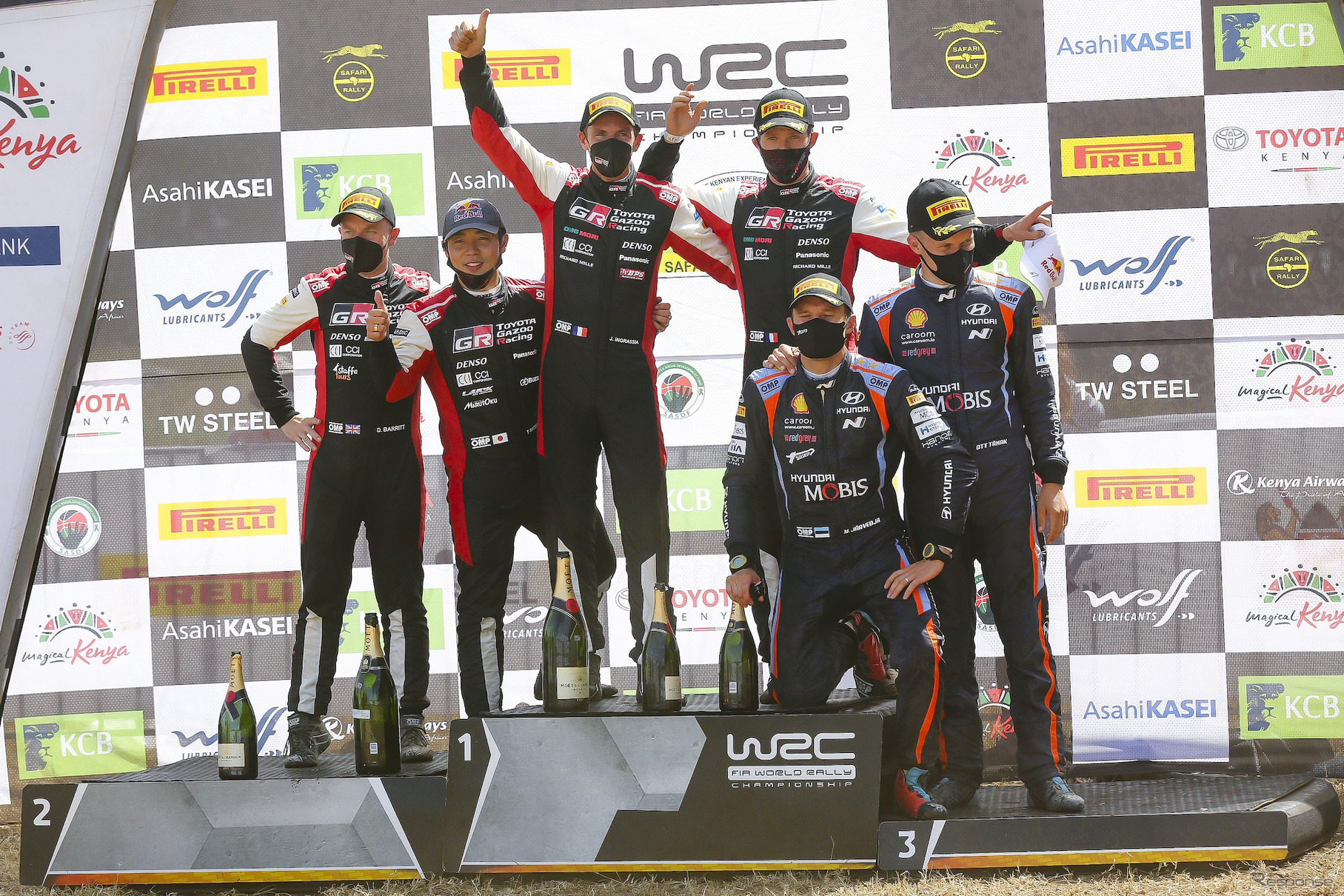 WRC第6戦サファリラリー・サファリで勝田が2位