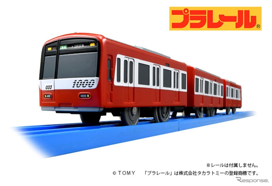 発車音がドレミファインバータになっている新1000形のプラレール（3200円）も7月10日から発売。
