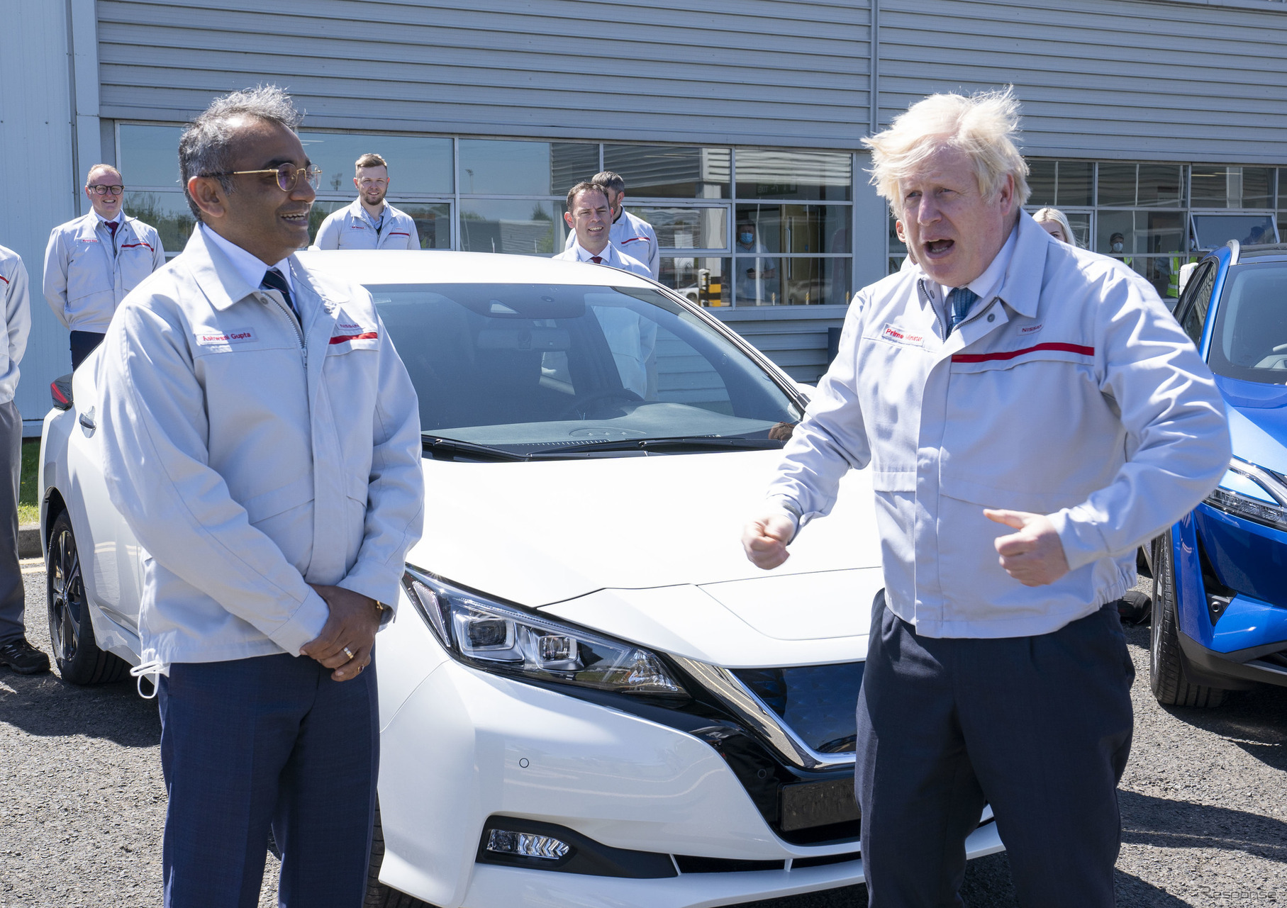 日産の英国サンダーランド工場を訪問したボリス・ジョンソン首相