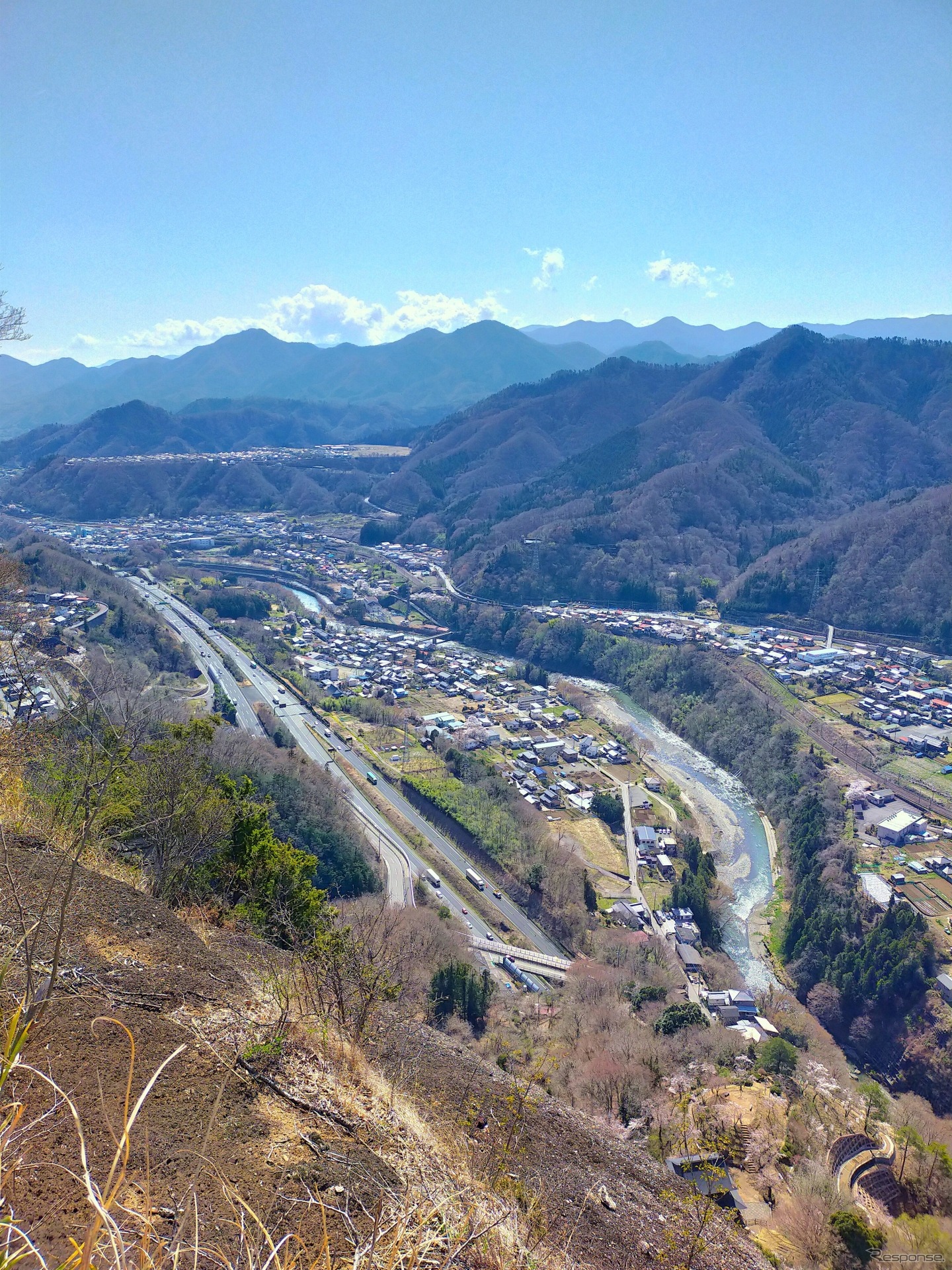 中央道、大月市内