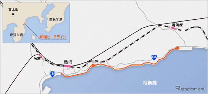 熱海ビーチライン（位置図）
