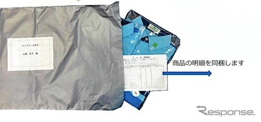 アサヒロジスティクス：女性向けユニフォーム用パッケージ