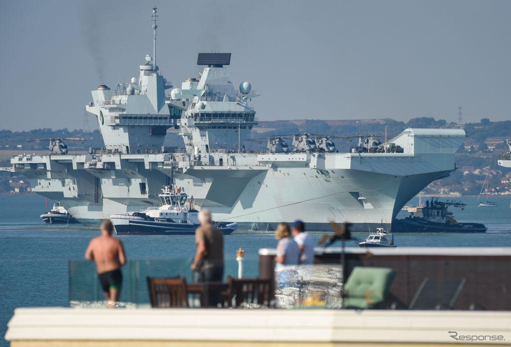 HMSクイーン・エリザベス（ポーツマス、2020年9月）
