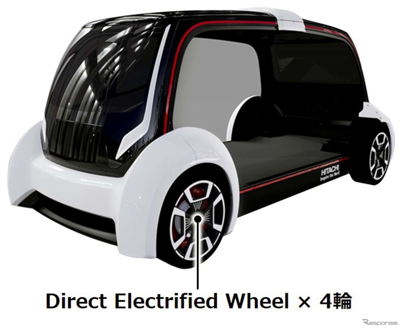 『Direct Electricied Wheel』をシティコミュータに搭載したイメージ