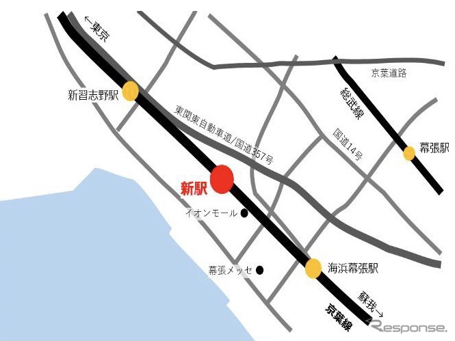 幕張豊砂駅の位置