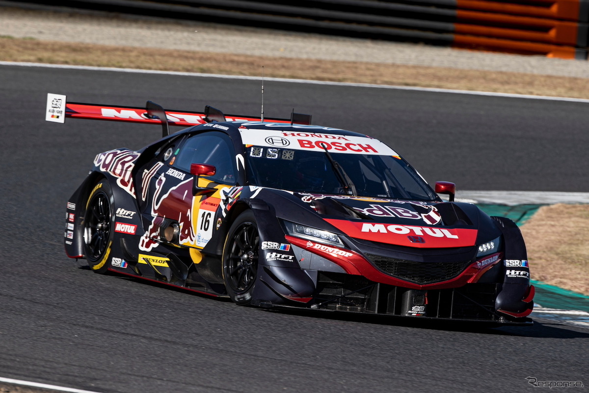 GT500クラス予選5番手の#16 Red Bull MOTUL MUGEN NSX-GT（笹原右京／大湯都史樹）