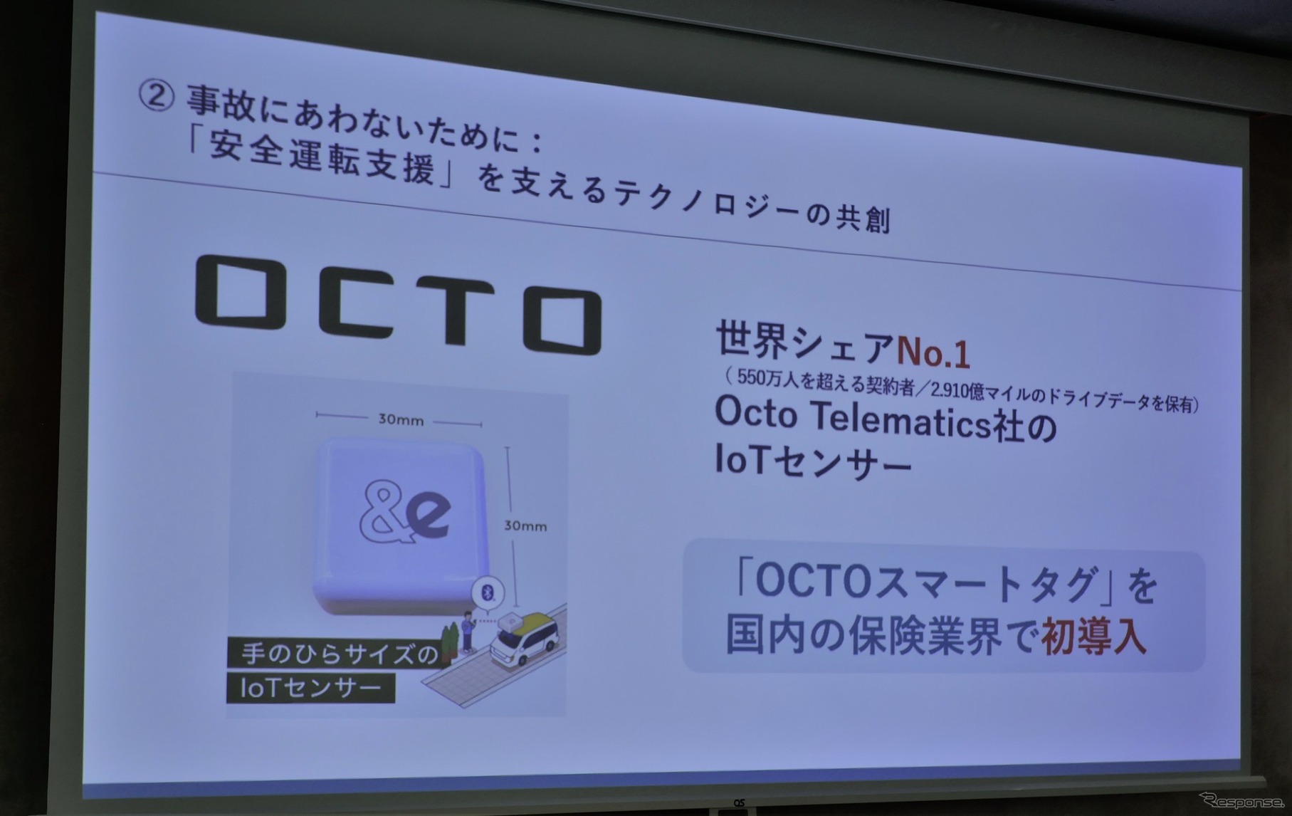 「OCTOスマートタグ」をIoTセンサーに採用したのは国内保険業界初