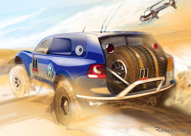 【ロサンゼルスモーターショー08】VWトゥアレグ…世界一過酷なレースに参戦