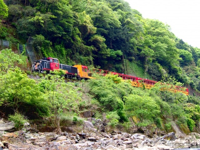 4月1日に運賃値上げを予定している嵯峨野観光鉄道。