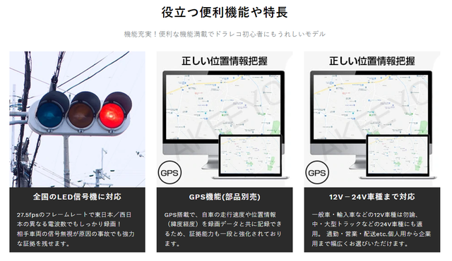 4K Ultra HD超高画質ドラレコ「AKY-E1 Plus」