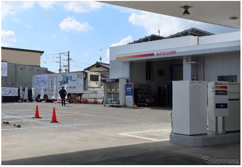 サービスステーション内での健診実証の様子（2021年10月）