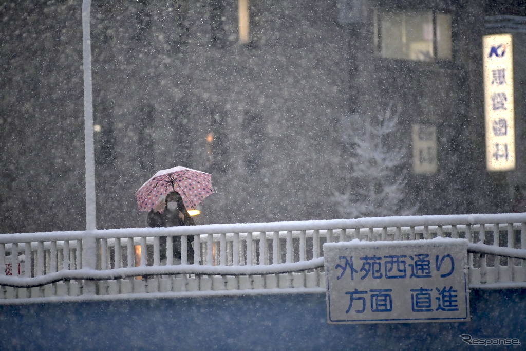 1月6日、東京での降雪