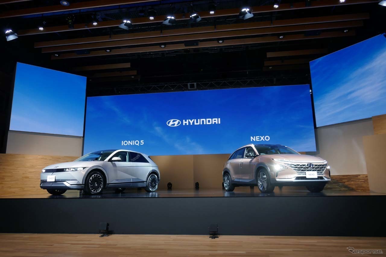 日本市場へはBEV「アイオニック5」(左)と、FCV「ネッソ」のZEVで再参入を果たした