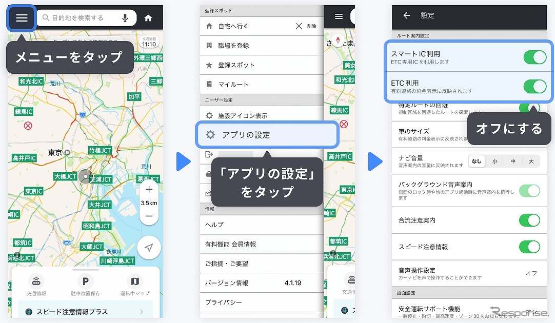 使い方（Yahoo!カーナビ）