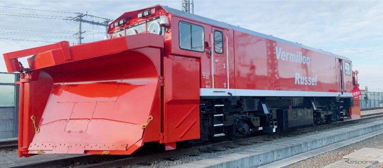 除雪装置が一体となったJR北海道最新鋭の除雪車キヤ291形。製造価格は1両約5億7000万円だが、モロとともに増備が検討される。