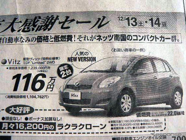 【新車値引き情報】このプライスでコンパクトカーを購入できる!!