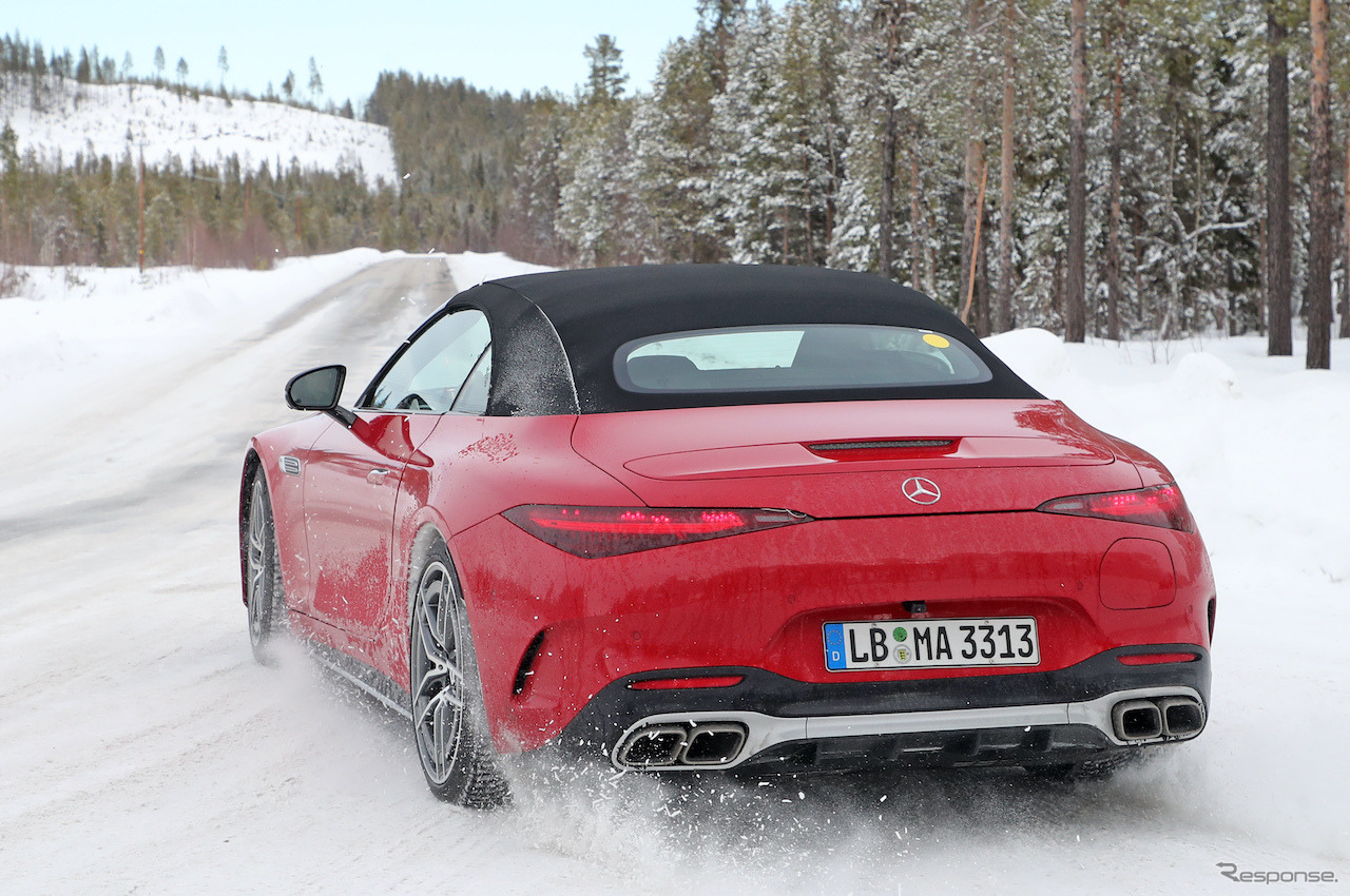 メルセデスAMG SL63S E-Performance プロトタイプ（スクープ写真）