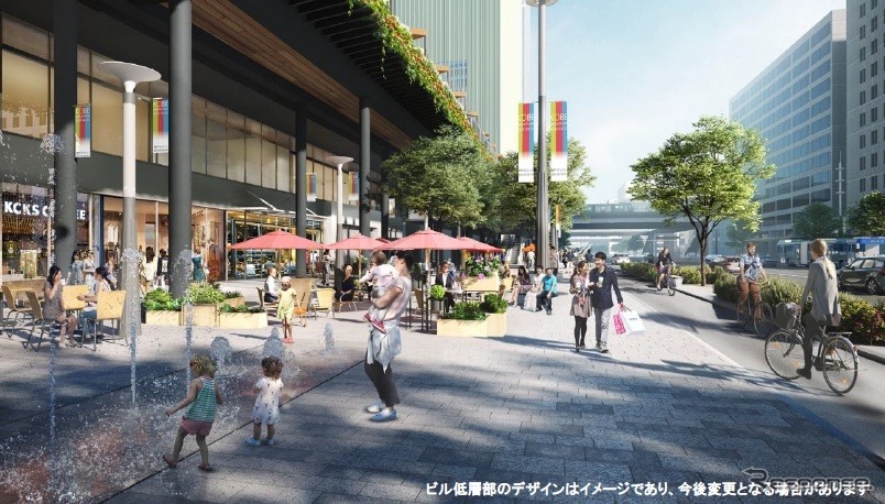 人に優しい広場となる三宮クロススクエアのイメージ。